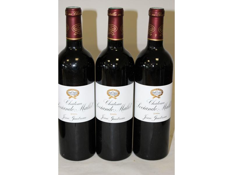 3 blles CH. SOCIANDO MALLET, Haut-Médoc,...