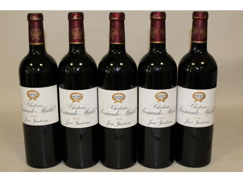 5 blles CH. SOCIANDO MALLET, Haut Médoc,...