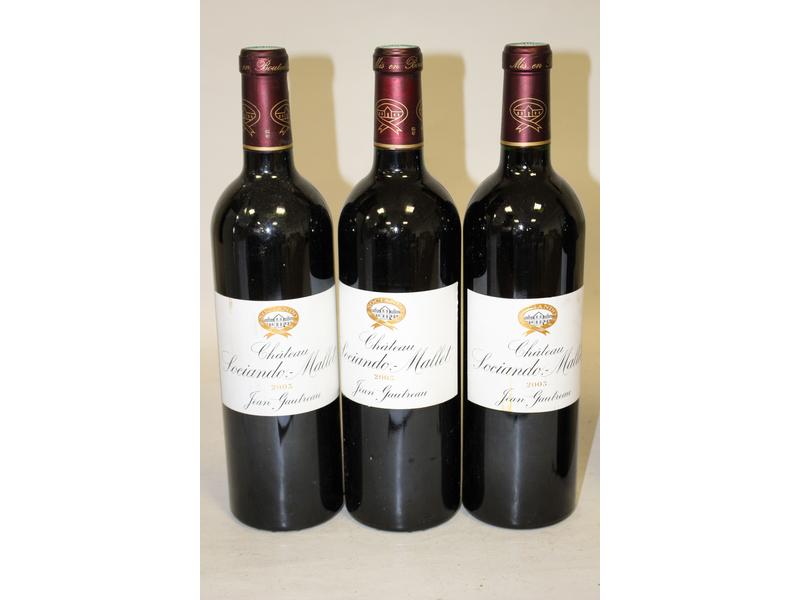 3 blles CH. SOCIANDO MALLET, Haut Médoc,...