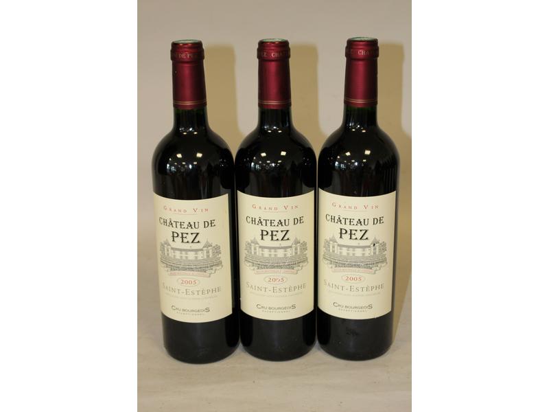 3 blles CH. DE PEZ, Saint-Estephe, CBS, ...