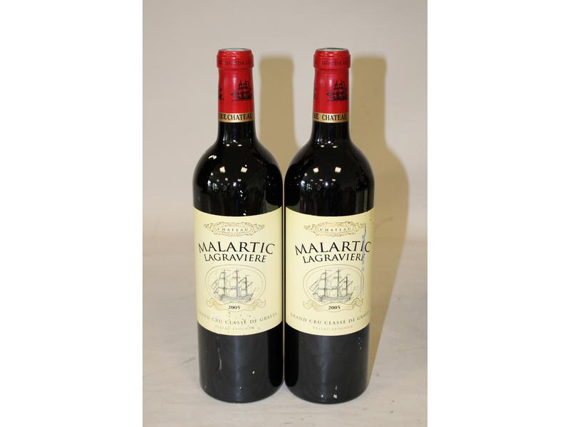 2 blles CH. MALARTIC LAGRAVIERE, Graves,...