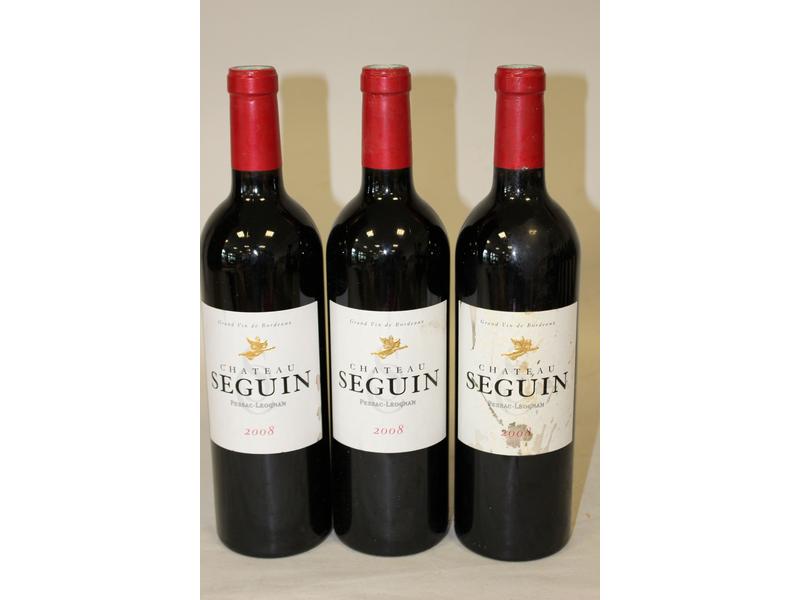 3 blles CH. SEGUIN, Pessac-Léognan, 2008
