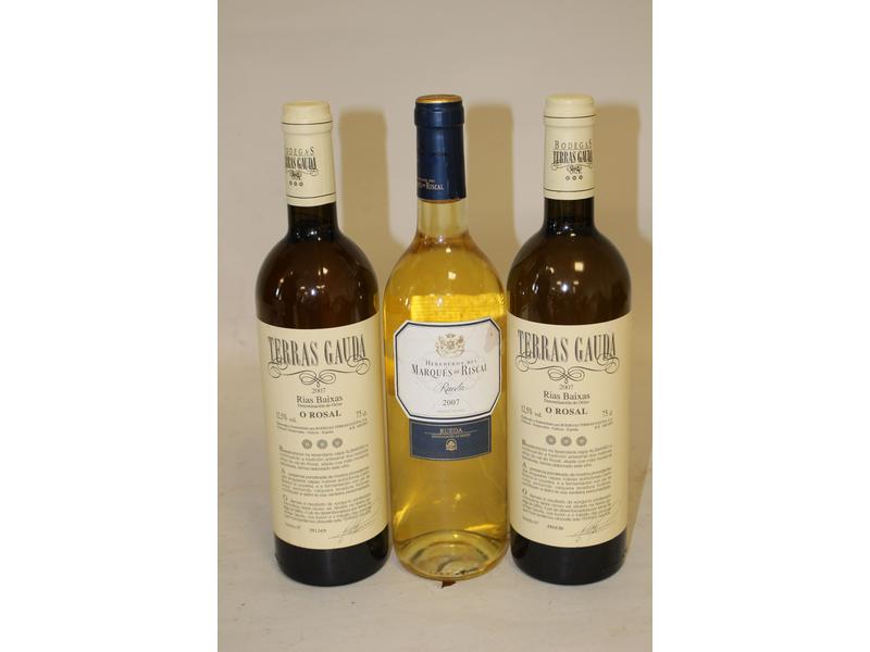 Lot de 3 blles de vins blanc d'Espagne c...