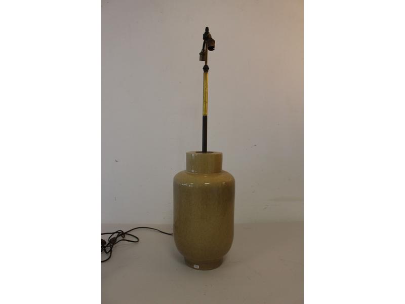 LAMPE balustre en porcelaine émaillée br...