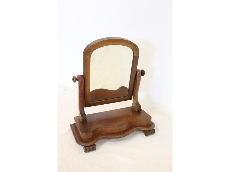 PETIT MIROIR de table en psyché en acajou...