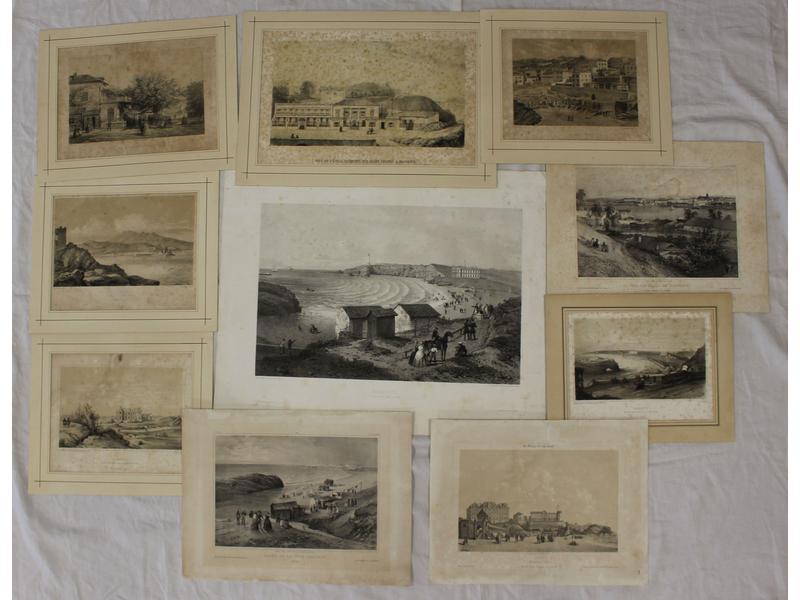 DIX LITHOGRAPHIES en noir, principalement...