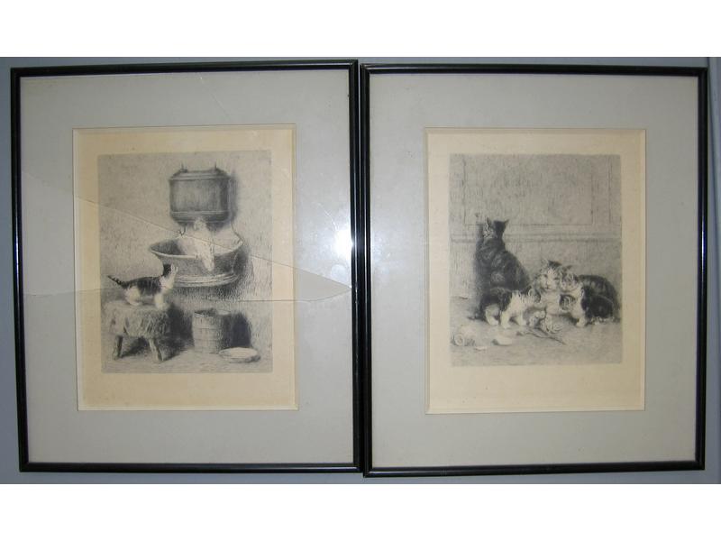 PAIRE DE GRAVURES en noir