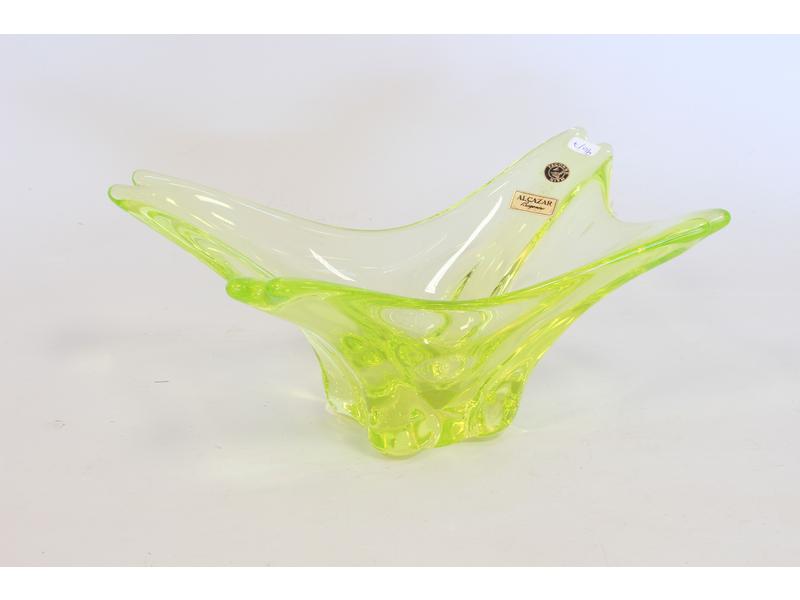 COUPE EN VERRE moulé jaune, Alcazar à Ba...