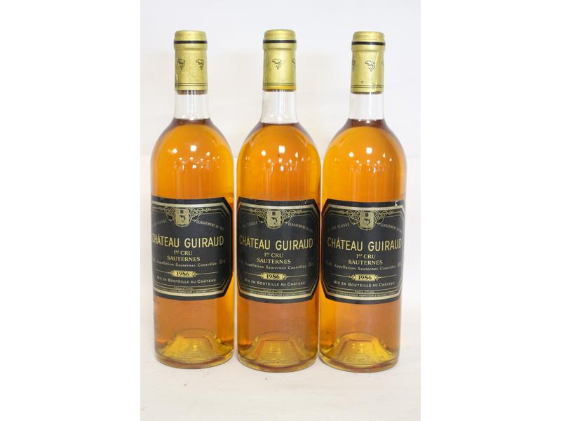 3 Blles CH. GUIRAUD Sauternes 1er CC 198...