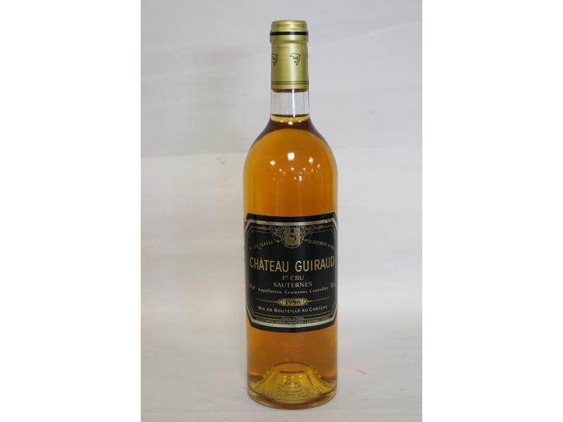 1 Blle CH. GUIRAUD Sauternes 1er CC 1986