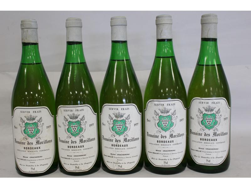 5 Blles DOMAINE DES MORILLONS Bordeaux blanc...