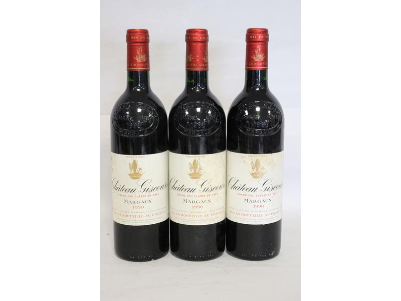 3 Blles CH. GISCOURS Margaux GCC 1990