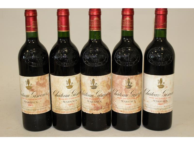 5 blles, CH. GISCOURS, Margaux, GCC, 198...