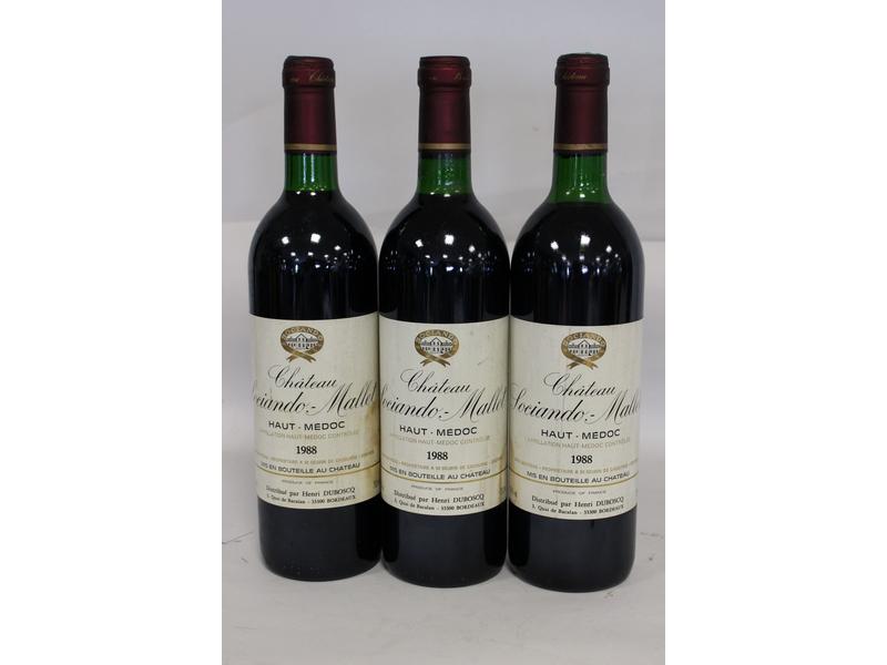 3 Blles CH. SOCIANDO MALLET Haut Médoc 1...