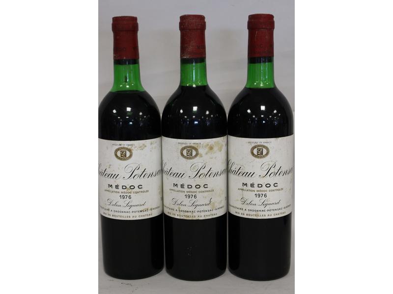 3 Blles CH. POTENSAC Médoc 1976
