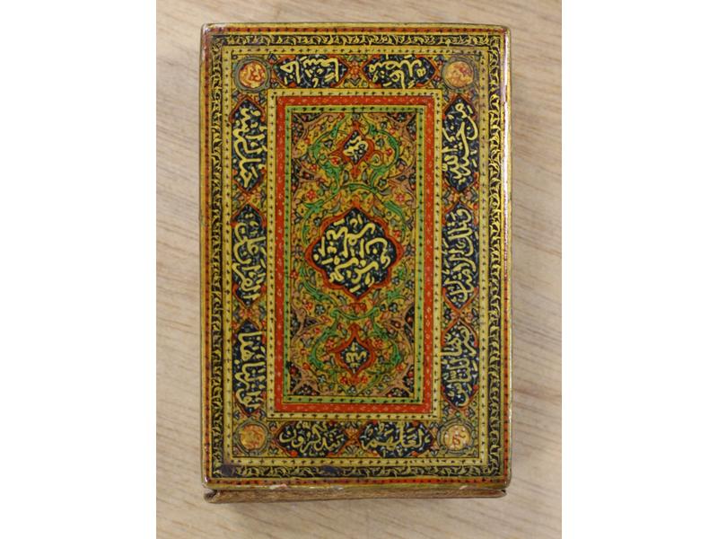 TRES PETIT CORAN et son étui, Iran qâjâr,...
