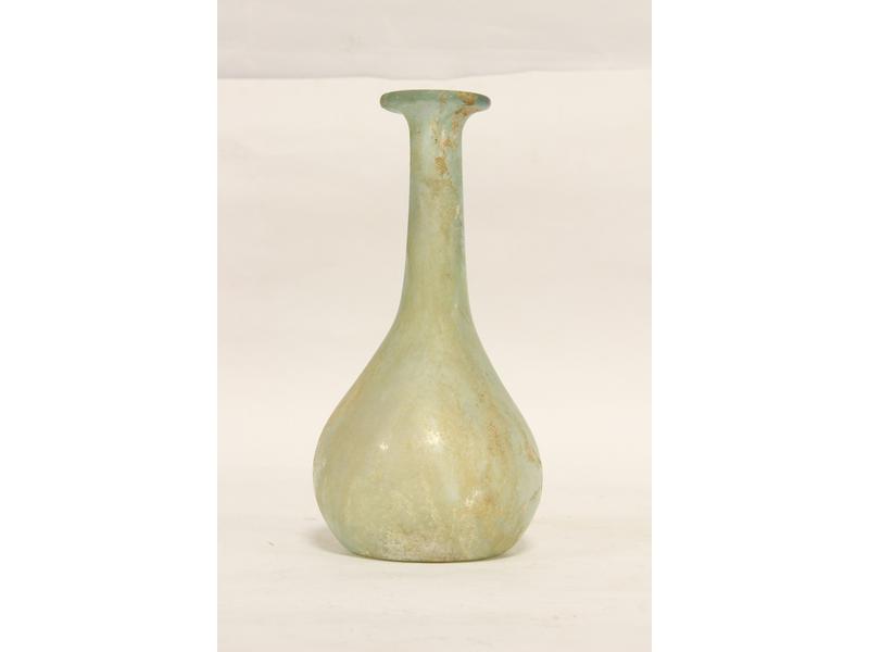 DEUX VASES en verre légèrement irisé, l'un...