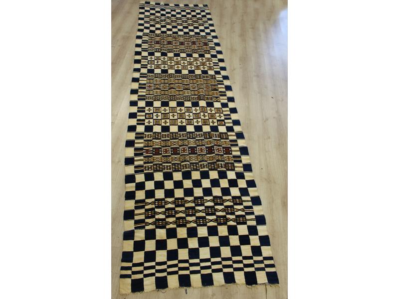 GRANDE TENTUTRE en laine blanche à damier...