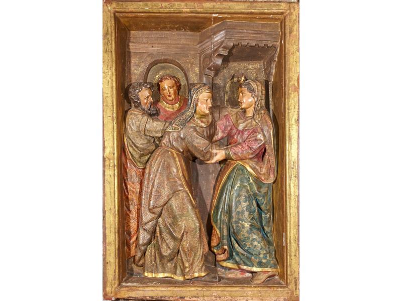 TRES IMPORTANT PANNEAU DE RETABLE en bois...