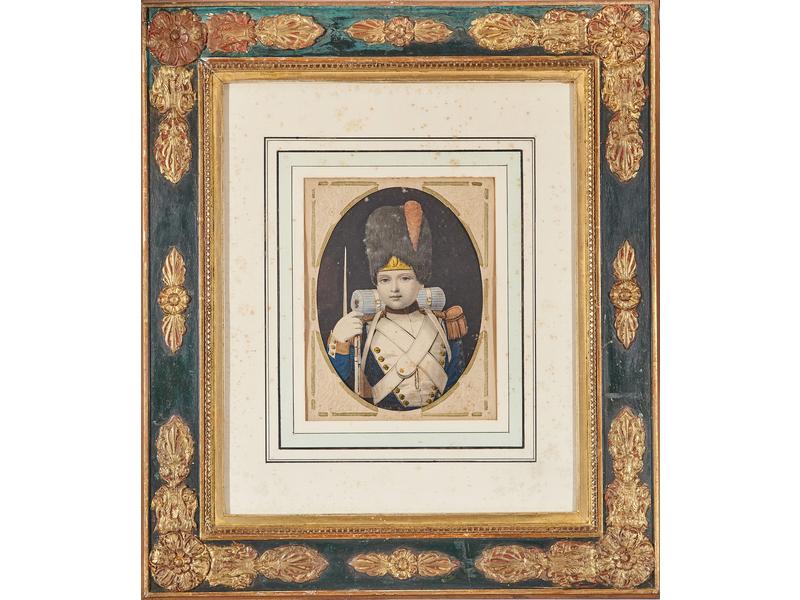 DEUX GRAVURES de style Empire dans des cadres...