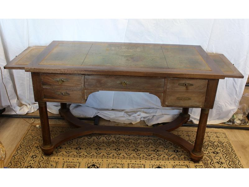 BUREAU rectangulaire double face en acajou...