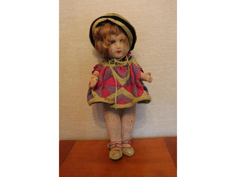 POUPEE en tissu avec chapeau robe et chaussures...