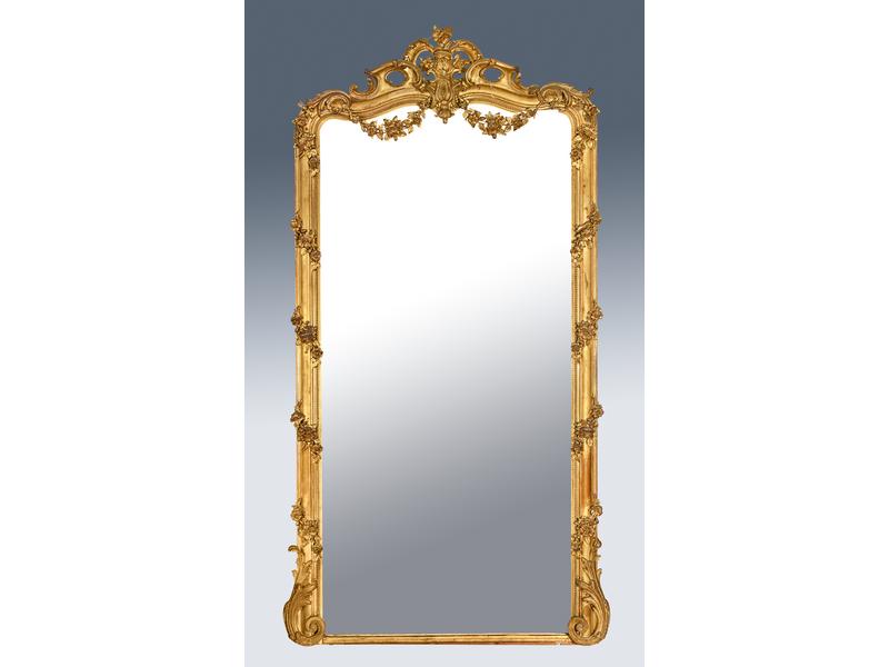 IMPORTANT MIROIR DE CHEMINEE rectangulaire...