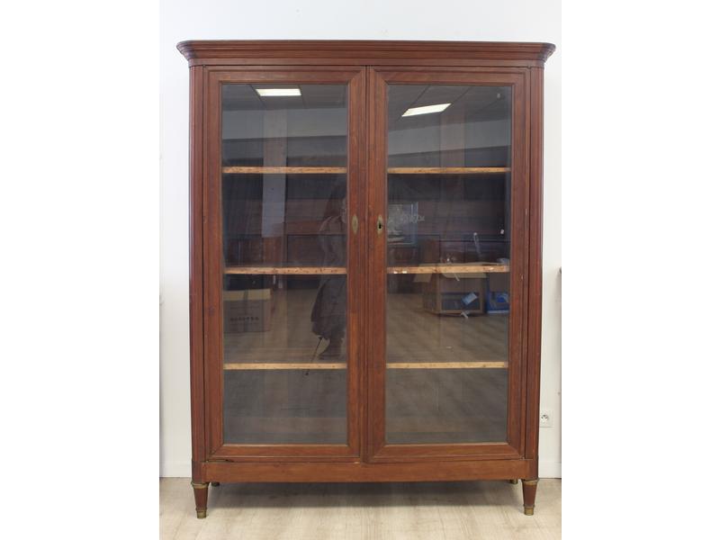 VITRINE BIBLIOTHEQUE rectangulaire en acajou...