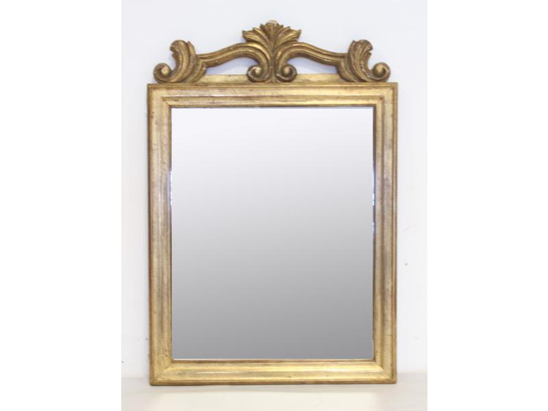 PETIT MIROIR en bois doré carré.