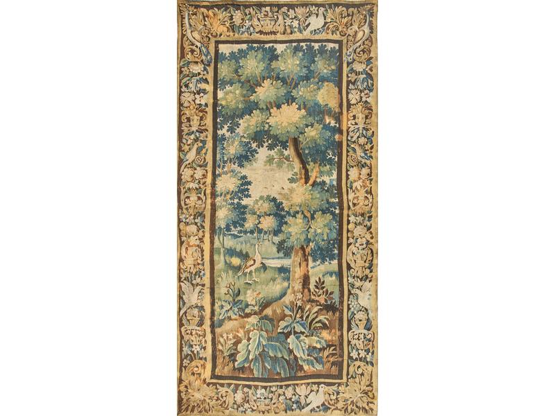 TAPISSERIE PORTIERE en laine polychrome dite...