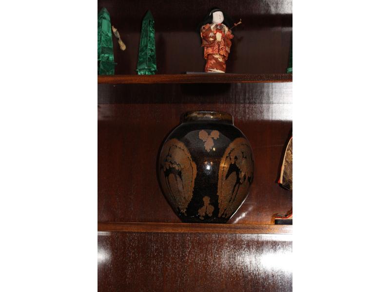 DEUX VASES en céramique polychrome, l’un...