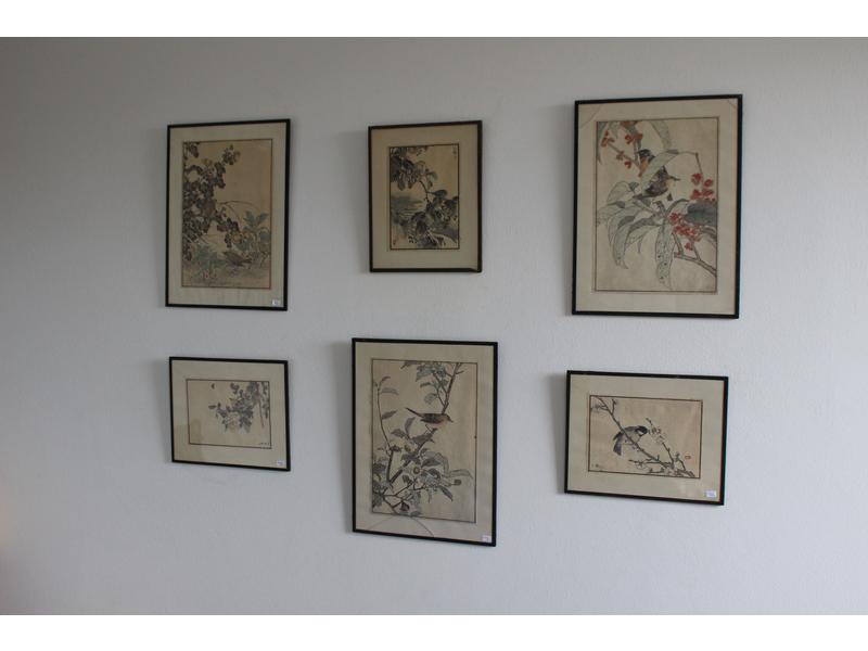 SIX ESTAMPES japonaises représentant des...