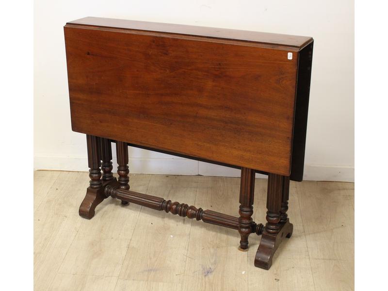 TABLE GET-LEG en acajou et placage d'aca...