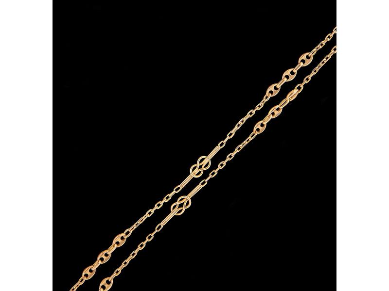 CHAINE à maillons en or jaune (18K).
