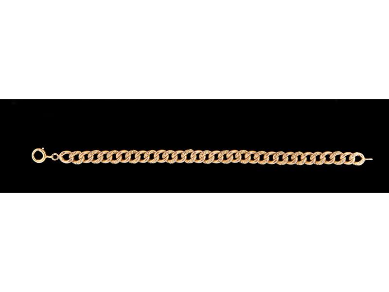 BRACELET GOURMETTE en or jaune (18K).