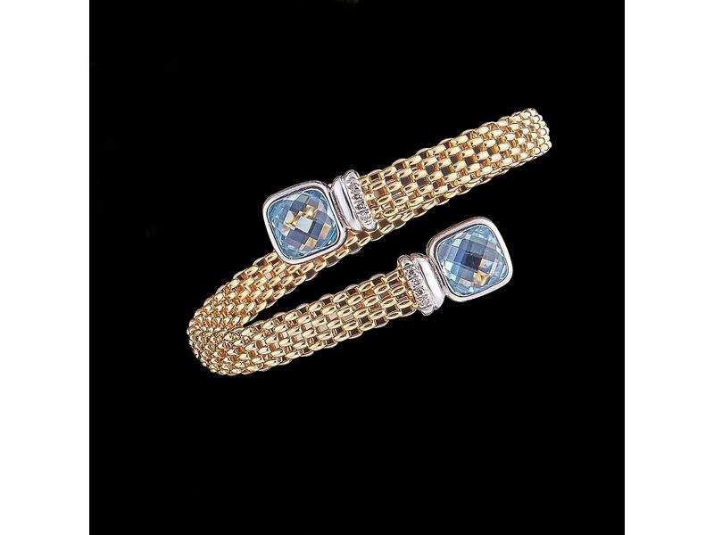 BRACELET jonc en or jaune et gris (18K) façon...