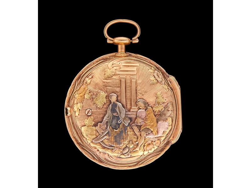 MONTRE OIGNON, à coq, en ors de couleurs,...