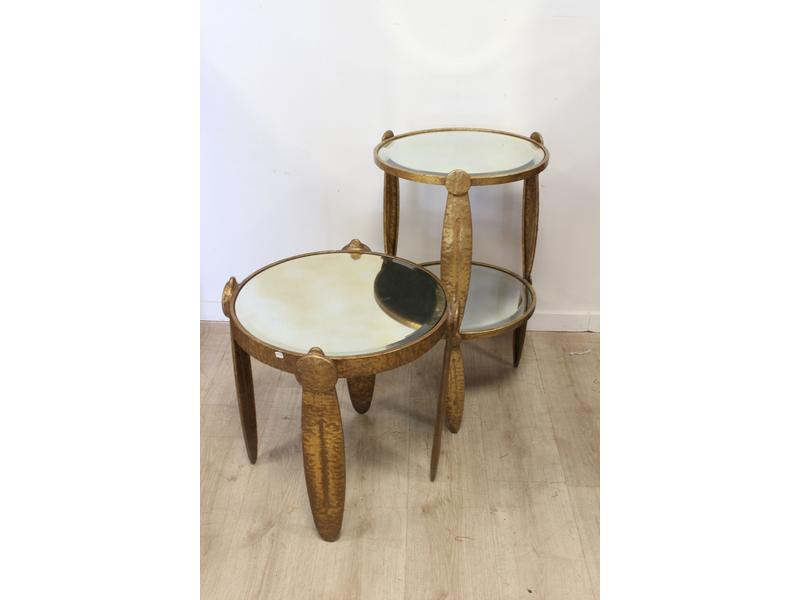 DEUX TABLES BASSES rondes de tailles differentes...
