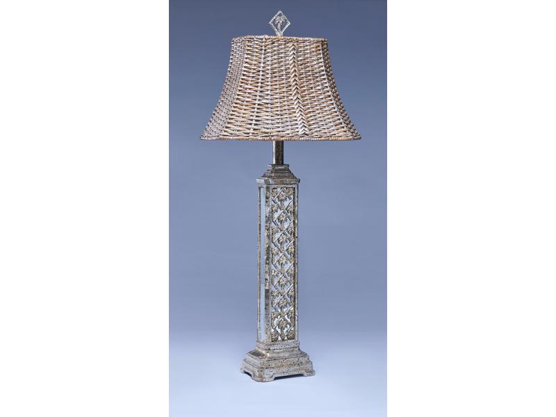 LAMPE rectangulaire décorative en miroir...