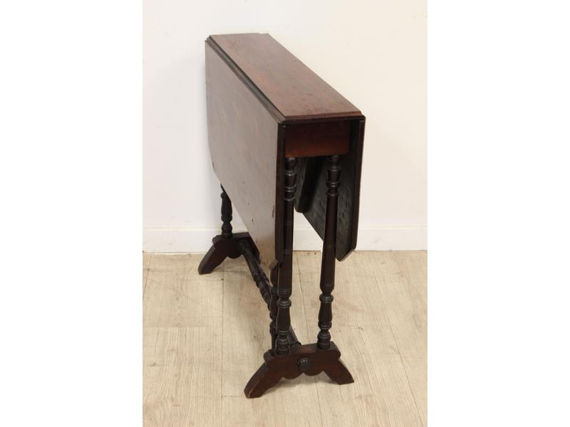 TABLE BASSE GATE-LEG en acajou et placage...