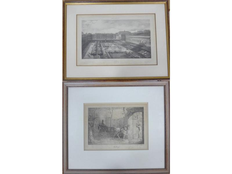 DEUX LITHOGRAPHIES en noir.