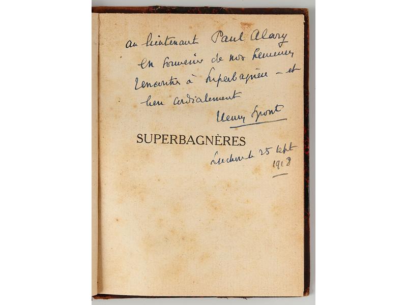 Henry SPONT, Superbagnères, Luchon, 1918...