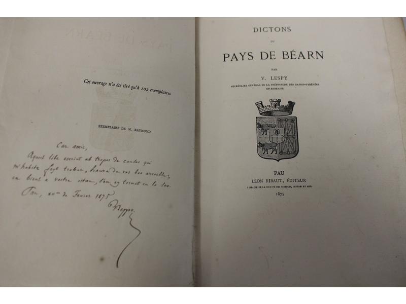V. LESPY, Dictons du Pays de Béarn, Pau,...