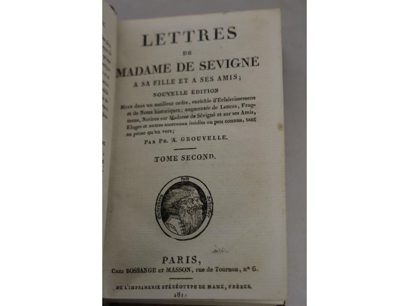 SEVIGNE, Les Lettres, Chez Bossange et Masson...