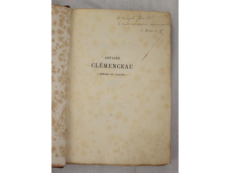 DUMAS Fils (A.) : L'Affaire Clémenceau. Mémoire...