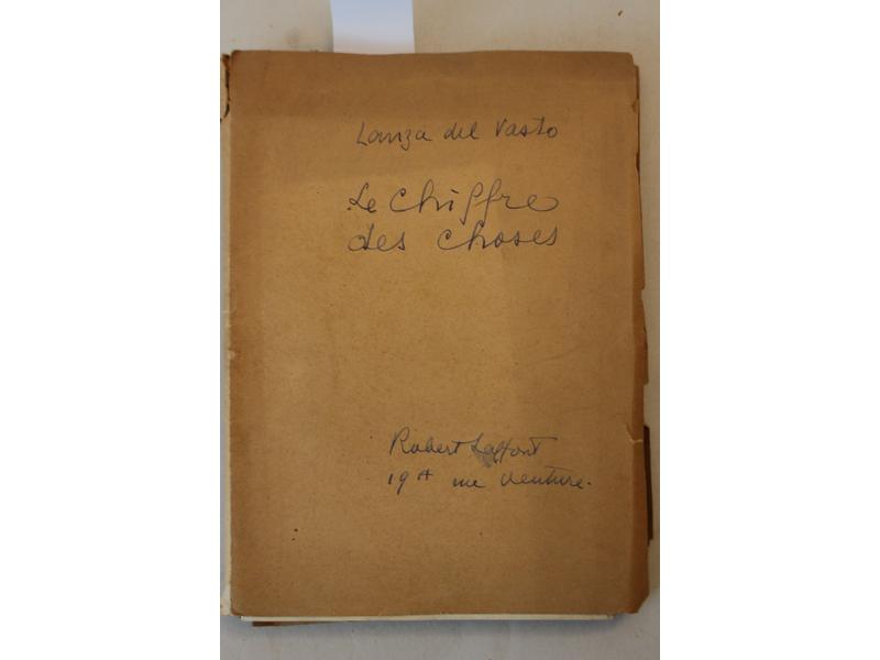 [LANZA DEL VASTO] - Le Chiffre des choses....