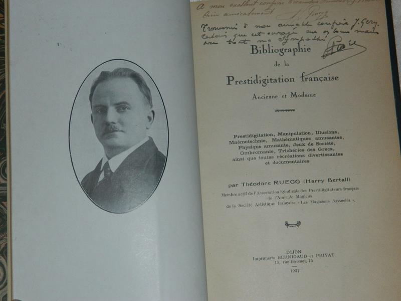 RUEGG (Harry Bertall), "Bibliographie de...