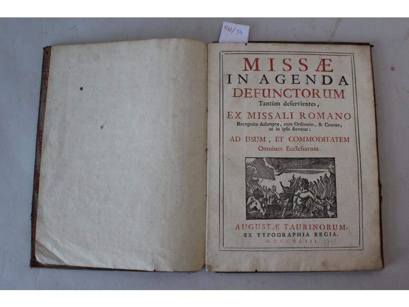 [RELIURE] - Missae in agenda defunctorum…Augustae...