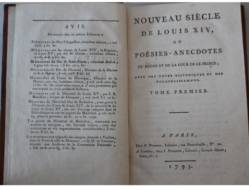 [SATYRE HISTORIQUE], "Nouveau siècle de Louis...