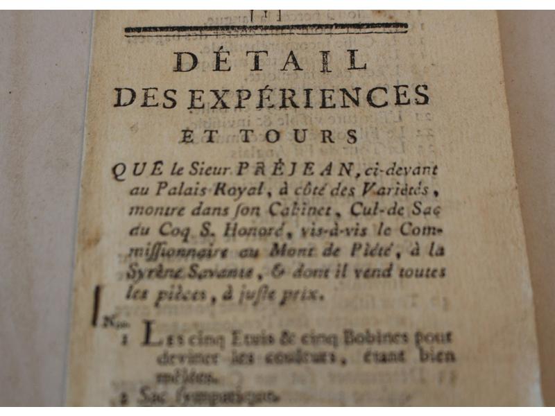 [PRESTIDIGITATION] - Détail des expériences...
